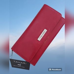 Wallet Tahari RFID identity protector wallet red